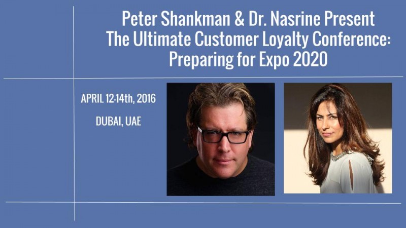 Dr. Nasrine Peter Shankman Dubai Customer Loyalty Conference